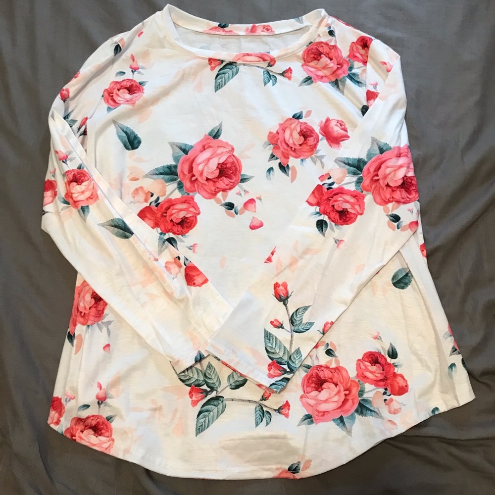 Floral maternity shirt